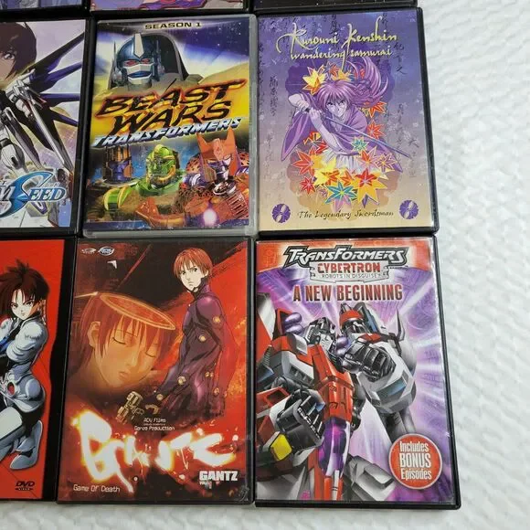 Anime DVDs Animated Stories Lot Gundam Inuyasha Iria Transformers Beast Wars TV - Picture 8 of 16